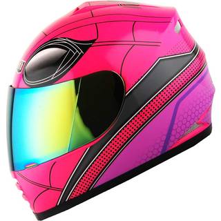 Wow motorcykel fuld ansigt hjelm gade cykel bmx mx ungdom b?rn edderkop pink