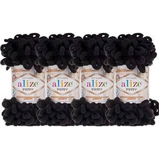 4 SKN/BALL ALIZE PUFFY BABY BIG LOOP T?ppe garn 100% Micropolyester Soft Yarn 400gr 39,3 yds (60 - sort)