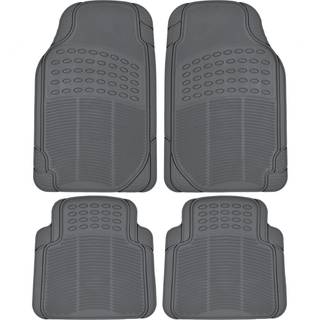 BDK 3-delt gr? gummi gulvm?tter (for + bag) Heavy Duty Universal Fit Liners til biler SUV'er Lastbiler Varevogne Beskyttelse mod alle vejrforhold