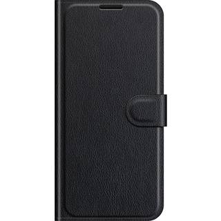 Samsung Galaxy A22 (4G) Litchi imiteret Læder Cover m. Pung - Sort