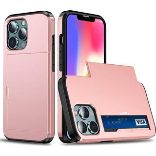 iPhone 13 Håndværker Cover m. Kortholder - Rose Gold
