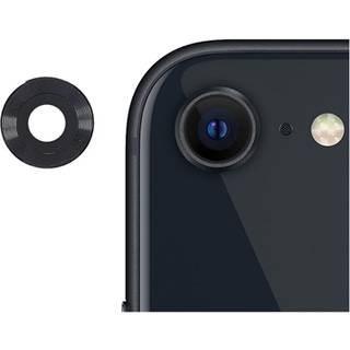 iPhone SE (2022)/SE (2020) Kamera Linse Metal & Skærmbeskyttelse Hærdet Glas - Sort