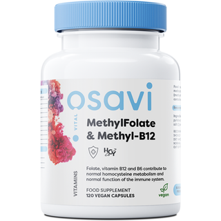 Methylfolat & Methyl-B12 - 120 veganske kapsler