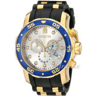 Invicta 17880 Pro Diver Sølvfarvet/Gul guldtonet stål Ø48 mm