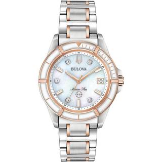 Bulova 98P187 Marine Star Hvid/Rosaguldtonet stål Ø34 mm