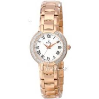 Bulova 98R156 Diamond Hvid/Rosaguldtonet stål Ø28 mm