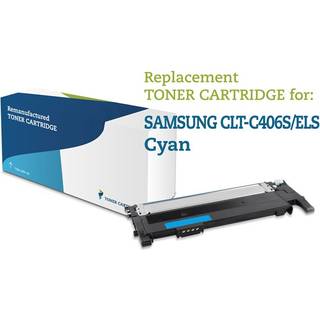 Cyan lasertoner C406 - Samsung - 1.000 sider
