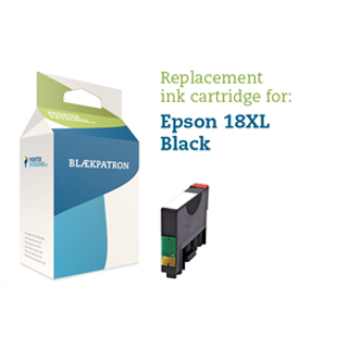 Sort blækpatron 18XL - Epson - 14ml.