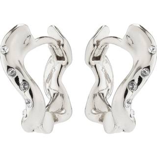 Pilgrim EVRA organiske krystal hoops sølvbelagt