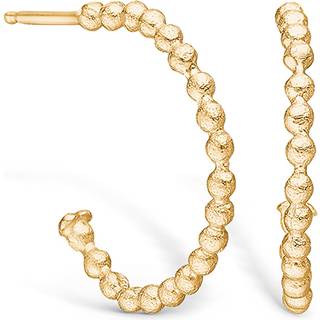 Blossom øreringe i 14 kt guld med kugler 20 mm