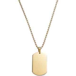 Guldfarvet Dog Tag Halskæde