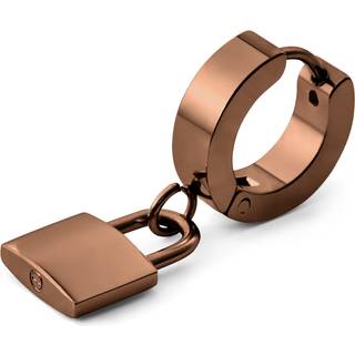 Floyd Kobberfarvet Hængelås Vedhæng Hoop Ørering