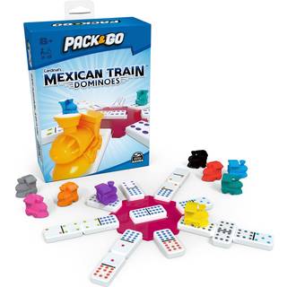 Pack & Go Mexican Train Dominoes från Spin Master Games Portable Dominoes Set Kids Games Classic Board Games for Adults and Kids Ages 8 and Up