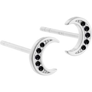 BLACK MOON EARSTUDS | SILVER