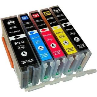 Kompatibel blækpatroner Canon PGI-580 / CLI-581 XXL, 5 stk. rabatpakke 75 ml