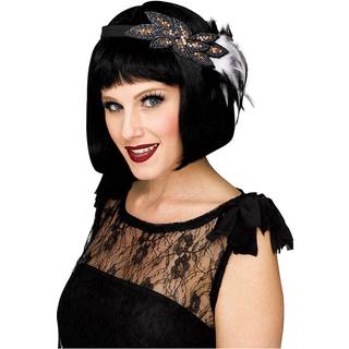 Flapper Haarband Deluxe Grau