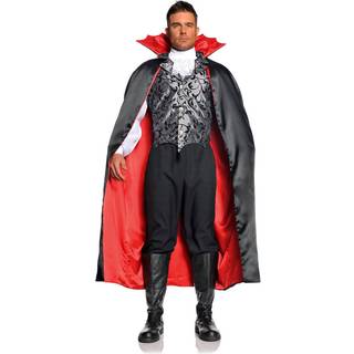 Vampir Satin Cape schwarz / rot