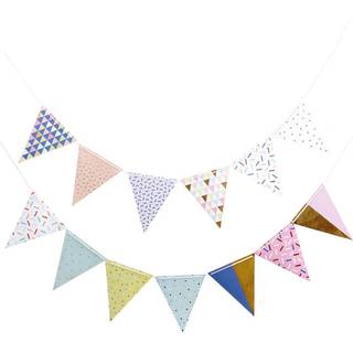 Paper Poetry Girlande Wimpel mehrfarbig 3m - Bunt