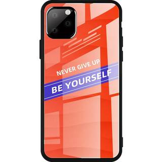 iPhone 11 Pro Cover m. Glasbagside - Be Yourself - Rød