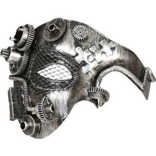 Steampunk Phantom Maske Silber