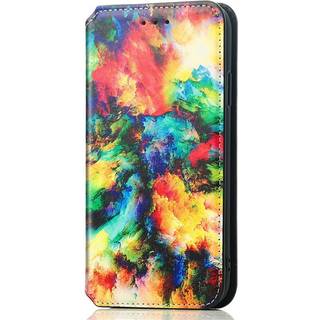iPhone 14 Plus Mønster Læder Flip Cover m. Kortholder - Kunst