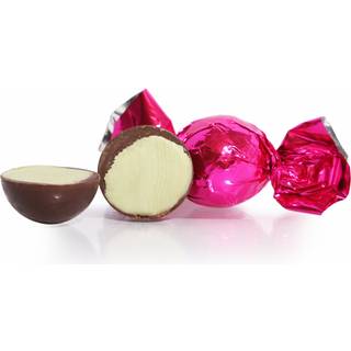 Fyldte chokoladekugler, Pink 1 kg. mørk chokolade m. Pistacie