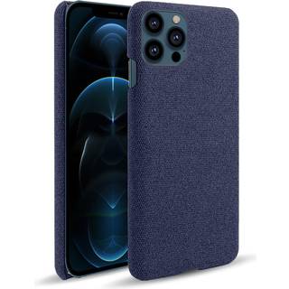 iPhone 13 Pro KSQ Stof Plastik Bagside Cover - Blå
