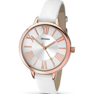 Sekonda Editions 2327 Summertime White Leather Strap Watch - W32100