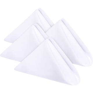 Utopia Home [24 Pack White] klud servietter 18x18 tommer 100% polyester middag servietter med h?mmed kanter vaskbare servietter ideel til fester