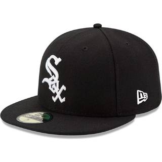New Era Herre Chicago White Sox Wool 59Fifty Fitted Hat Voksen Sort/Hvid 7 1/2