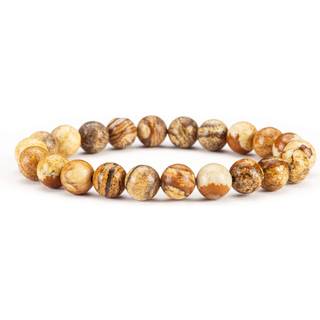 Cherry Tree Collection Natural Semi Precious Gemstone Beaded Stretch Bracelet 8mm Round Perles 7 """" (Picture Jasper)