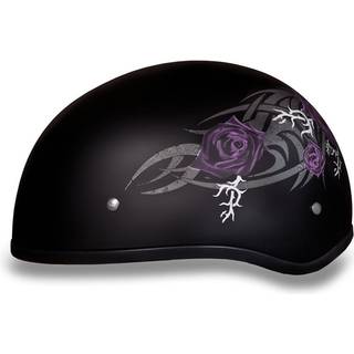 Daytona hjelme motorcykel halv hjelm kranium cap- lilla steg 100% prik godkendt