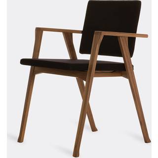 Cassina Seating - 'Luisa' small armchair, black, american walnut in BROWN American walnut structure, fab