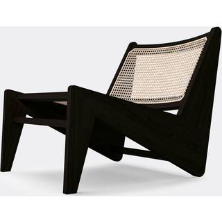 Cassina Seating - 'Kangaroo' armchair in BLACK Oak stained black, India cane