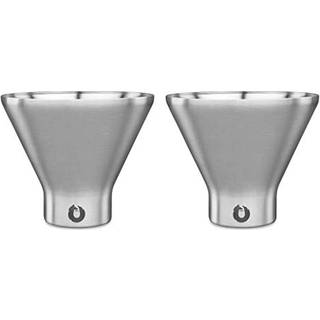 Snowfox Everyday Collection Isoleret rustfrit st?l Martini og Margarita Cocktail Glass S?t med 2 rustfrit st?l 8 fluid_ounces