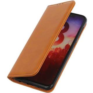 Huawei P Smart (2021) Moderne Læder Flip Cover m. Pung - Brun