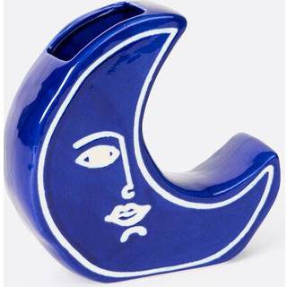 DOIY - Vase - Moon (Blå) - 18 x 5,5 x 18 cm