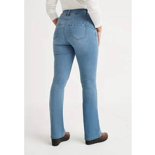 Shaping-jeans med bootcut og superstræk