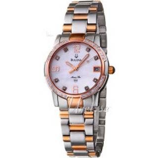 Bulova 98W14 Marine Star Hvid/Rosaguldtonet stål Ø30 mm