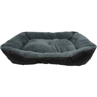 Hundeseng m/plys sort/grå 50 x 70 cm