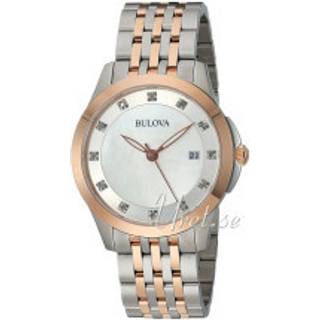 Bulova 98P162 Diamond Hvid/Rosaguldtonet stål Ø36 mm