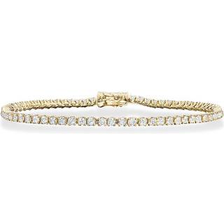 Dazzling - 14 kt guld tennisarmbånd med i alt 1,90 ct W/SI