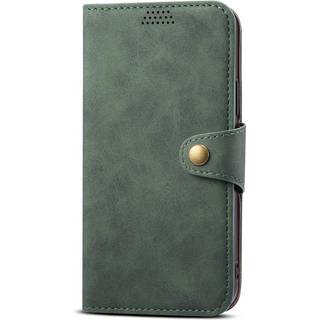 iPhone 13 Kunstlæder Flip Cover m. Pung  - Grøn