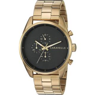 Bulova 44A113 Caravelle Sort/Gul guldtonet stål Ø44 mm