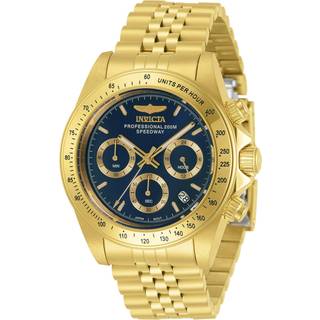 Invicta 30999 Speedway Blå/Gul guldtonet stål Ø39.5 mm
