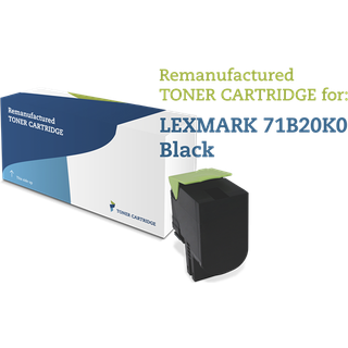 Sort lasertoner - Lexmark 71B20K0 - 3000 Sider