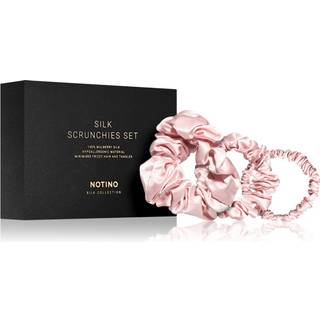 Notino Silk Collection Scrunchie Set sæt med hårelastikker af silke Skygge Pink - 3 stk.
