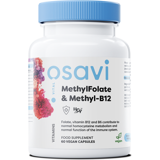 Methylfolat & Methyl-B12 - 60 veganske kapsler