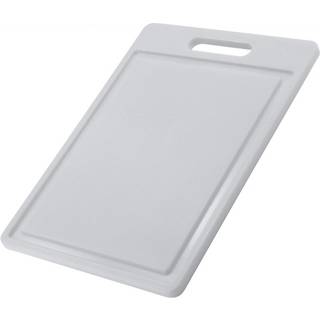 Plast skærebræt med håndtag og sliske - Hvid