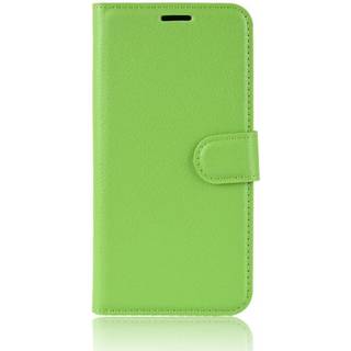 Xiaomi Redmi 6 Litchi Texture Leather Stand Cover m. Pung Grøn